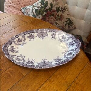 Elegant Purple and White Serving Platter WEDGEWOOD plater 18”